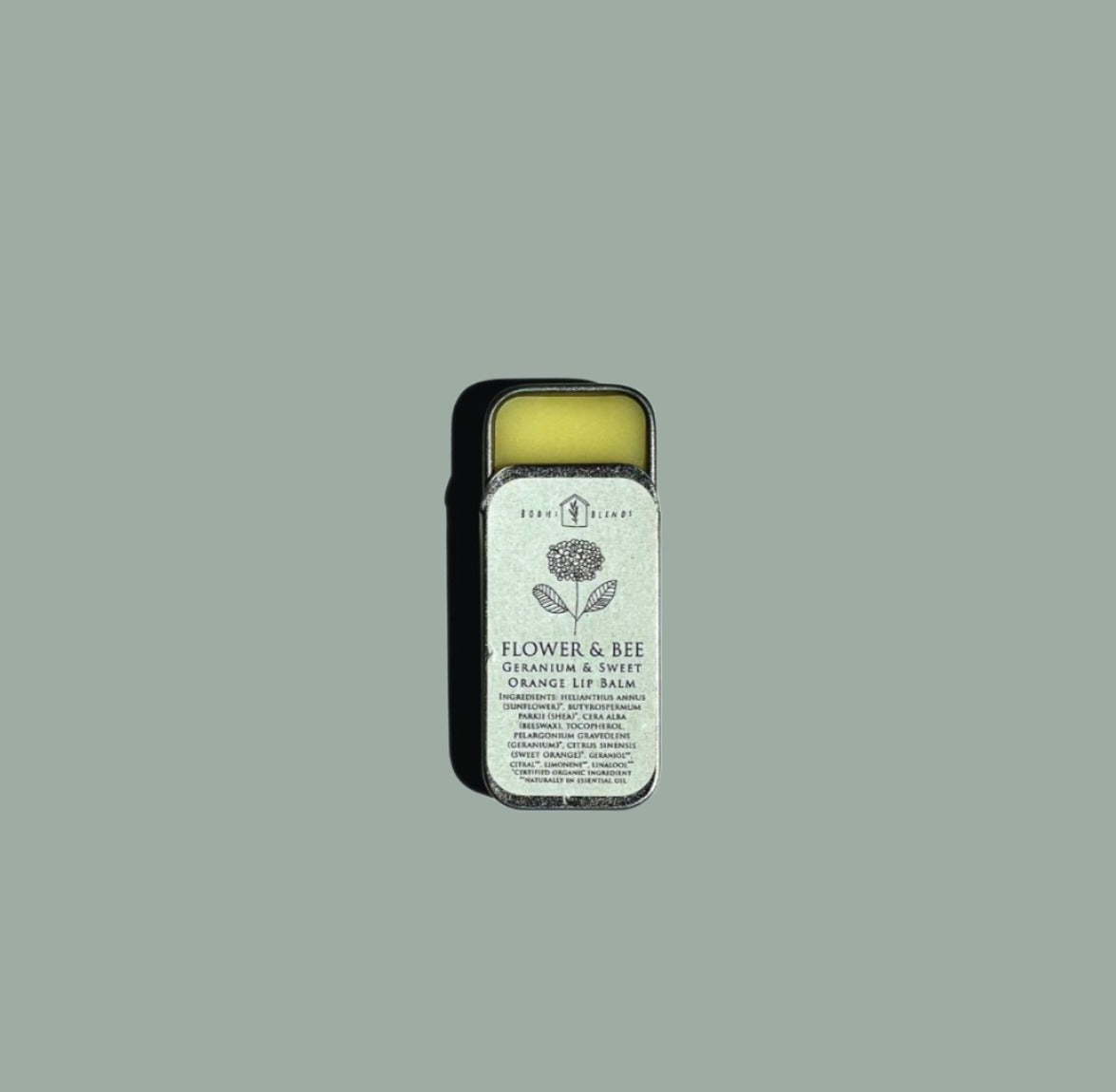 Flower & Bee Lip Balm Tin
