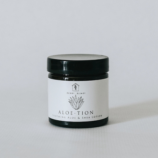 A photograph of our soothing Aloe and Shea hand and body Lotion